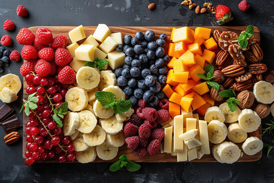 AUGĻU MIX PLATE AR ŠOKOLĀDES MĒRCI